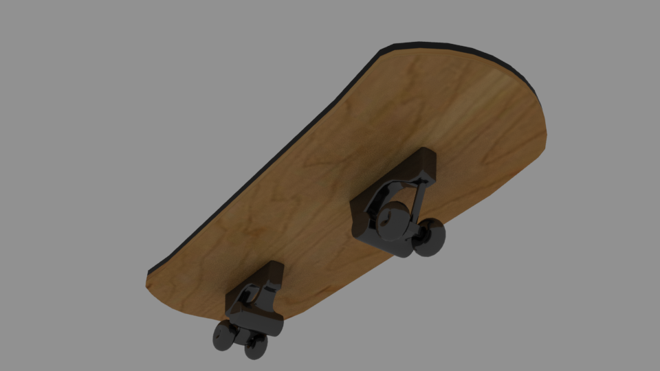 Skateboard bottom render