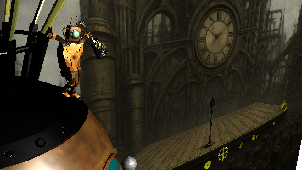 Steampunk scene render